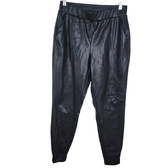 Juicy by Juicy Couture Faux Leather Jogger Pants Size Small - Picture 2 of 7